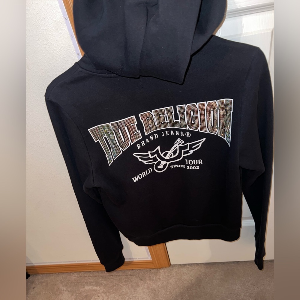 True Religion Crystal Zip Hoodie, (NWOT)